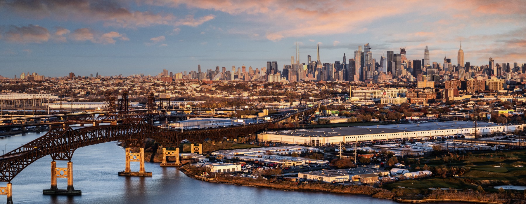 Pulaski Skyway above Hackensack river in New Jersey